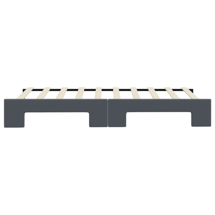daybed med udtræk 90x190 cm velour mørkegrå
