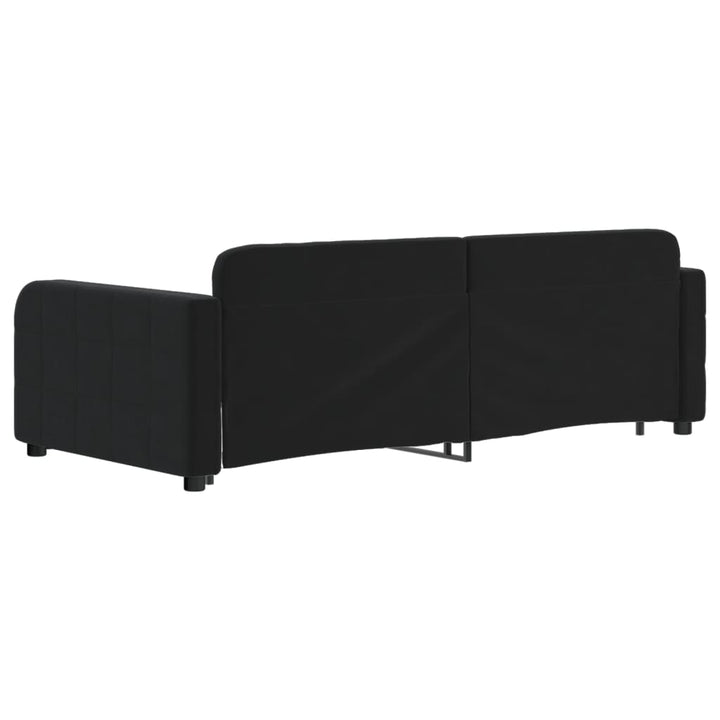 daybed med udtræk 90x190 cm velour sort