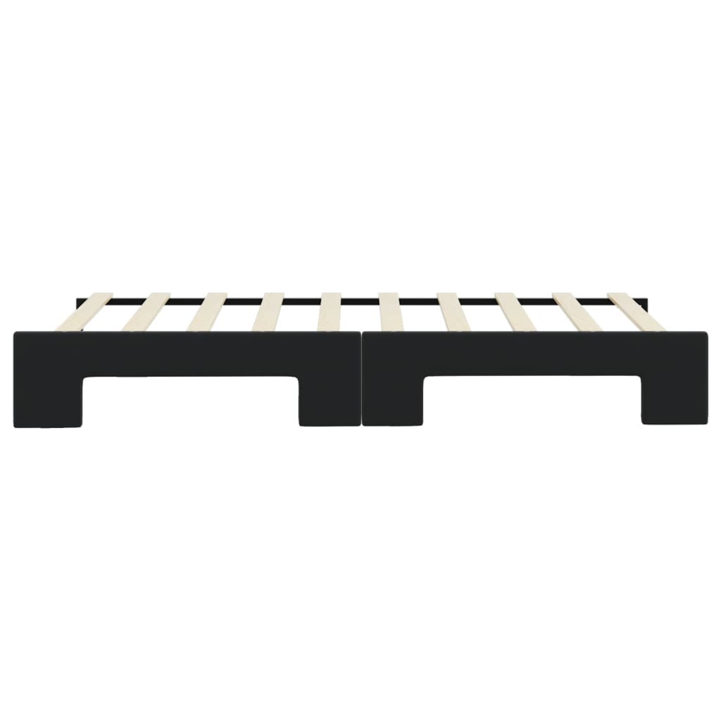 daybed med udtræk 90x190 cm velour sort