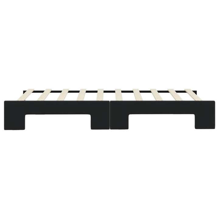 daybed med udtræk 90x190 cm velour sort