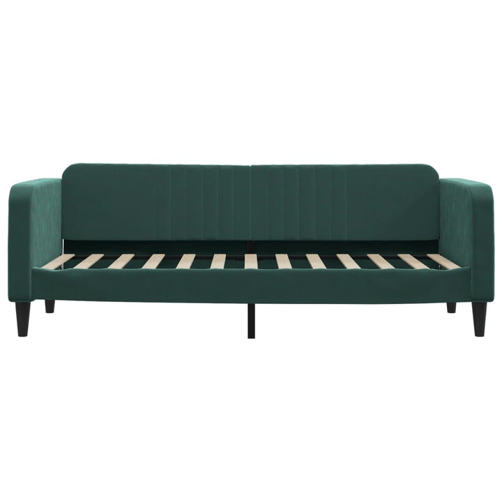 daybed med madras 80x200 cm velour mørkegrøn