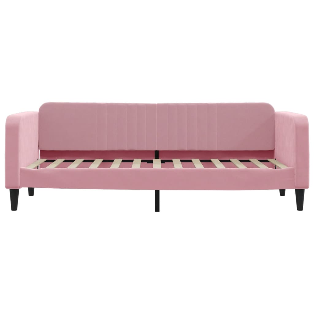 daybed med madras 80x200 cm velour pink
