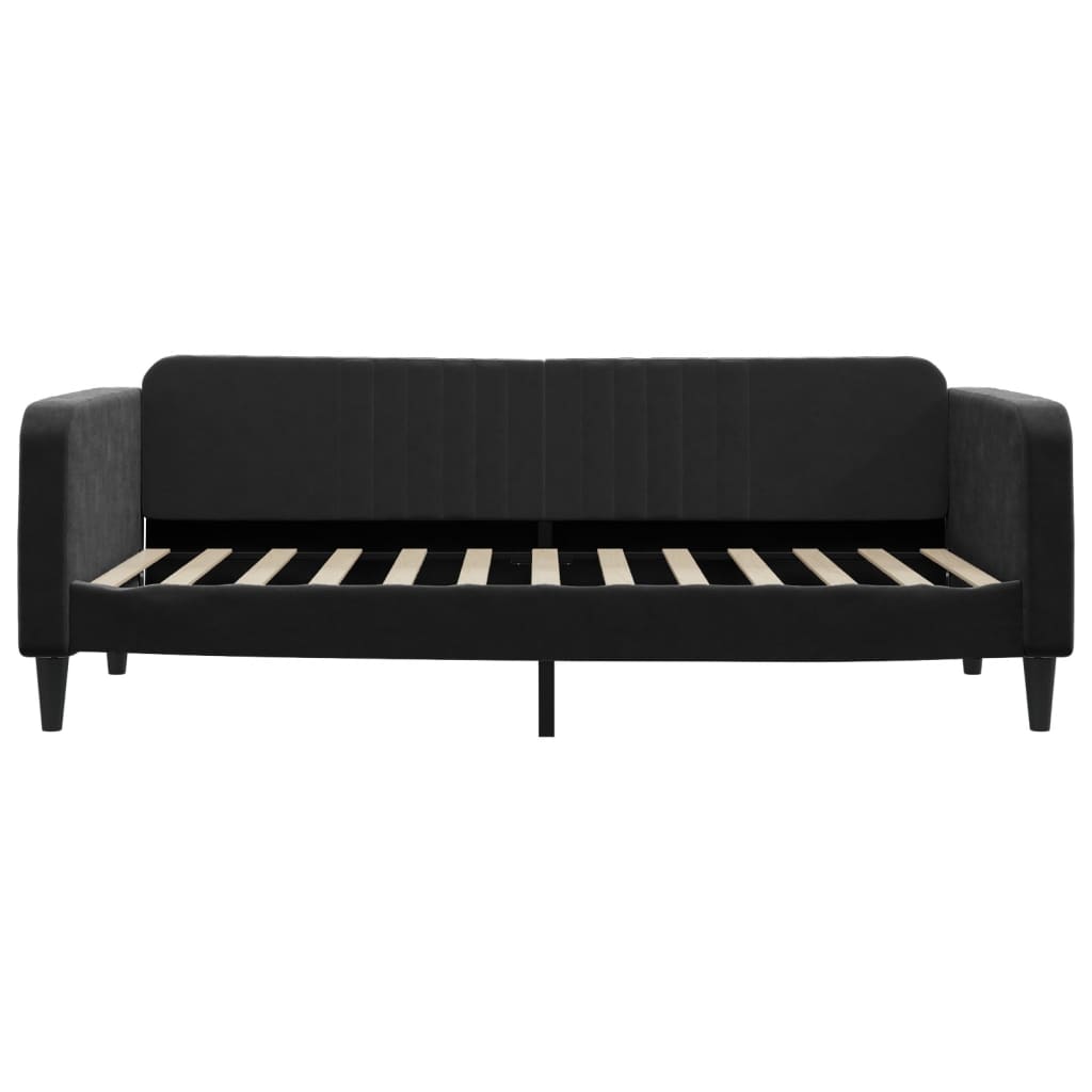 daybed med madras 90x200 cm velour sort