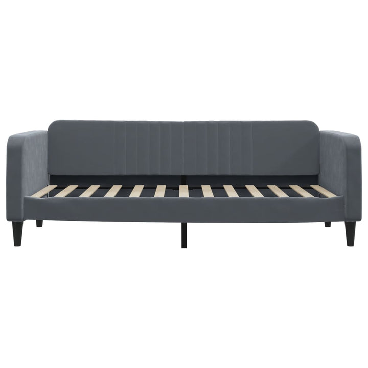 daybed med madras 100x200 cm velour mørkegrå