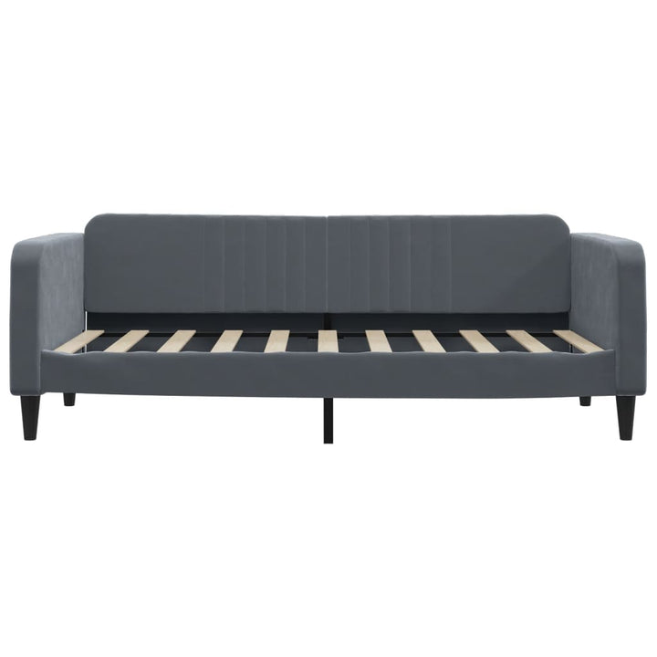 daybed med madras 90x190 cm velour mørkegrå
