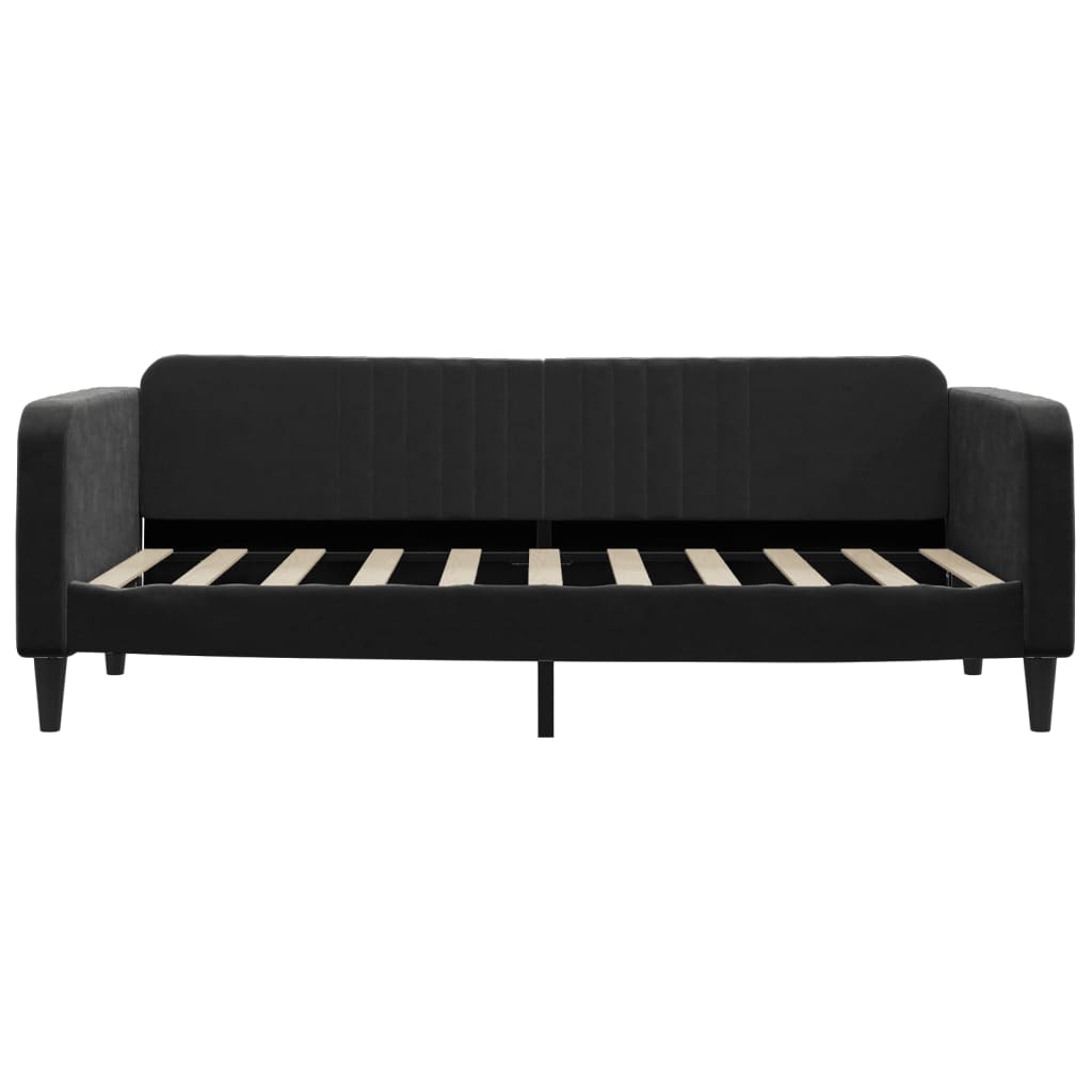 daybed med madras 90x190 cm velour sort