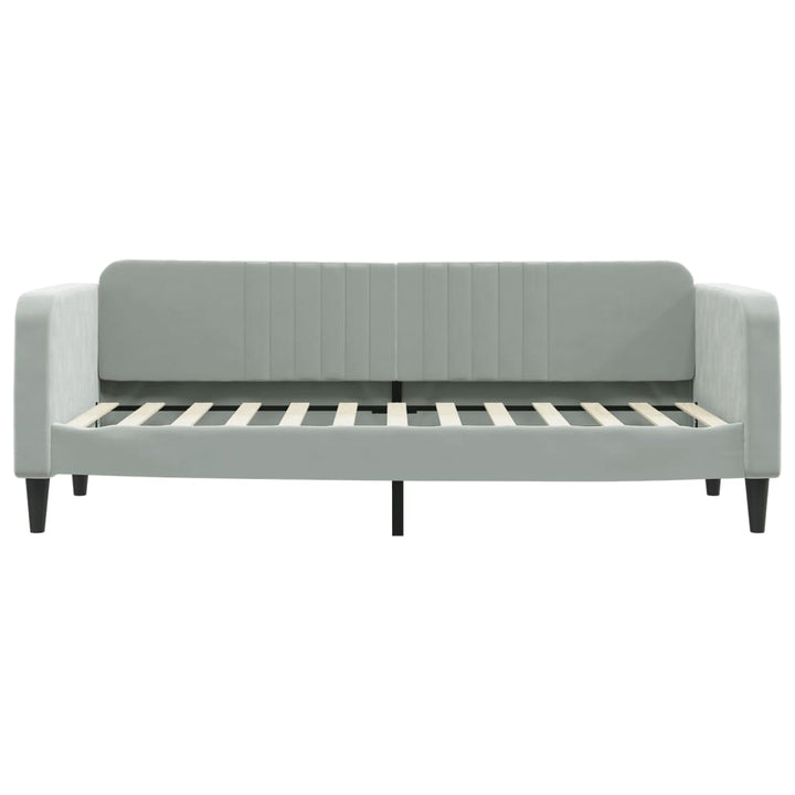 daybed med udtræk 80x200 cm velour lysegrå