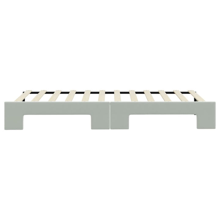 daybed med udtræk 80x200 cm velour lysegrå