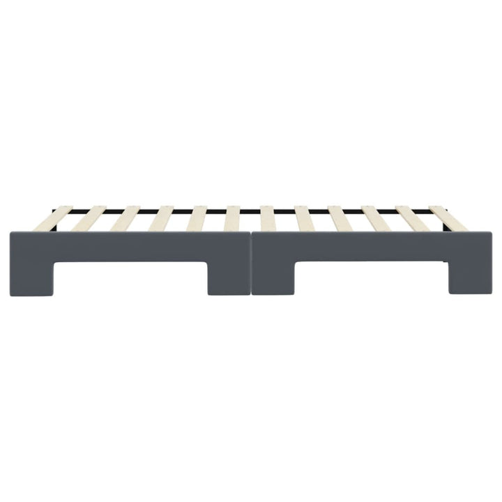 daybed med udtræk 80x200 cm velour mørkegrå