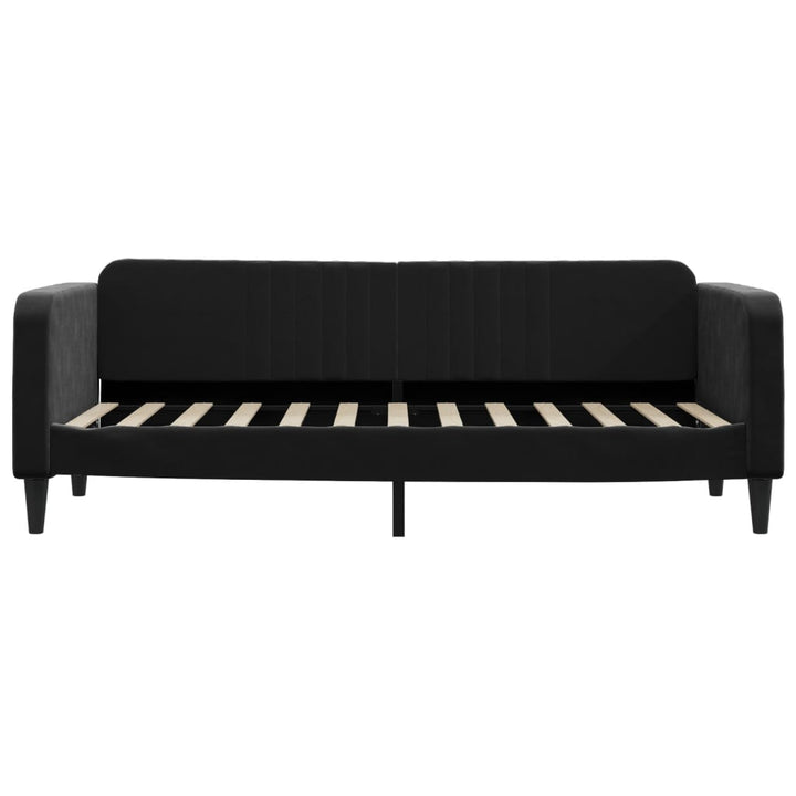 daybed med udtræk 80x200 cm velour sort