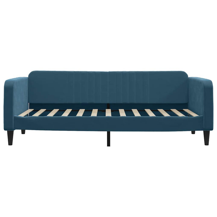 daybed med udtræk 90x200 cm velour blå