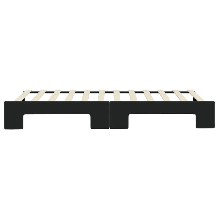 daybed med udtræk 90x200 cm velour sort