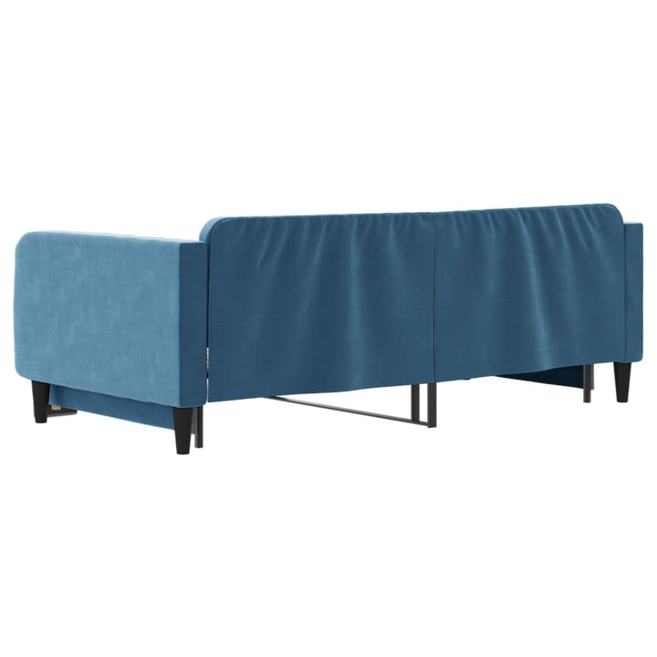 daybed med udtræk 100x200 cm velour blå