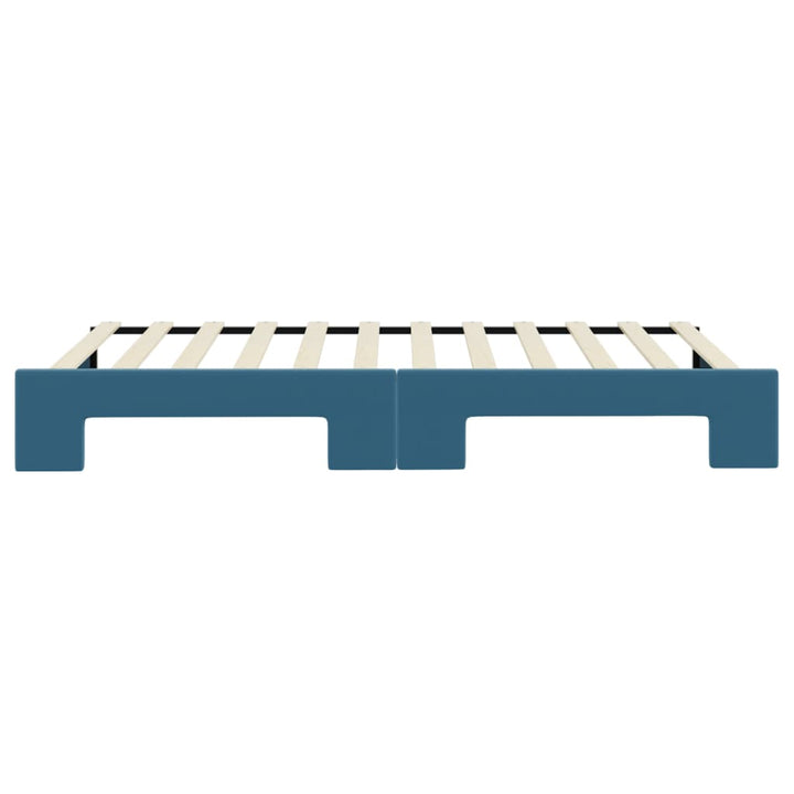 daybed med udtræk 100x200 cm velour blå