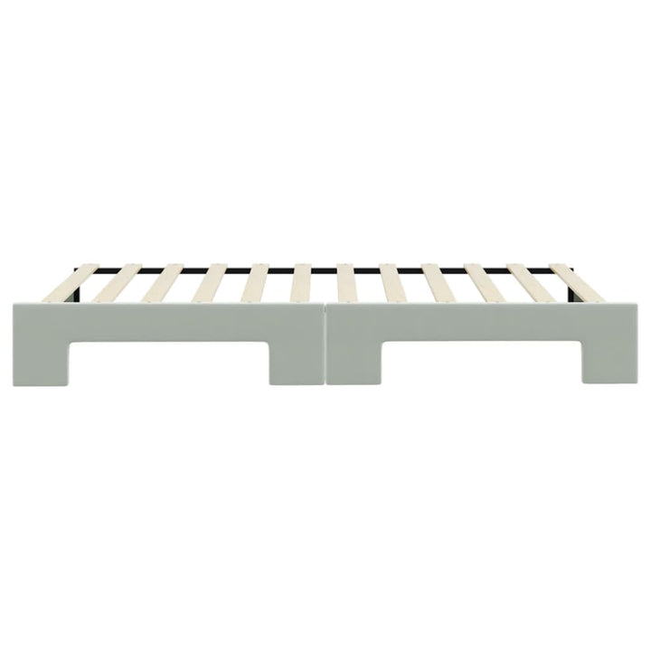 daybed med udtræk 100x200 cm velour lysegrå