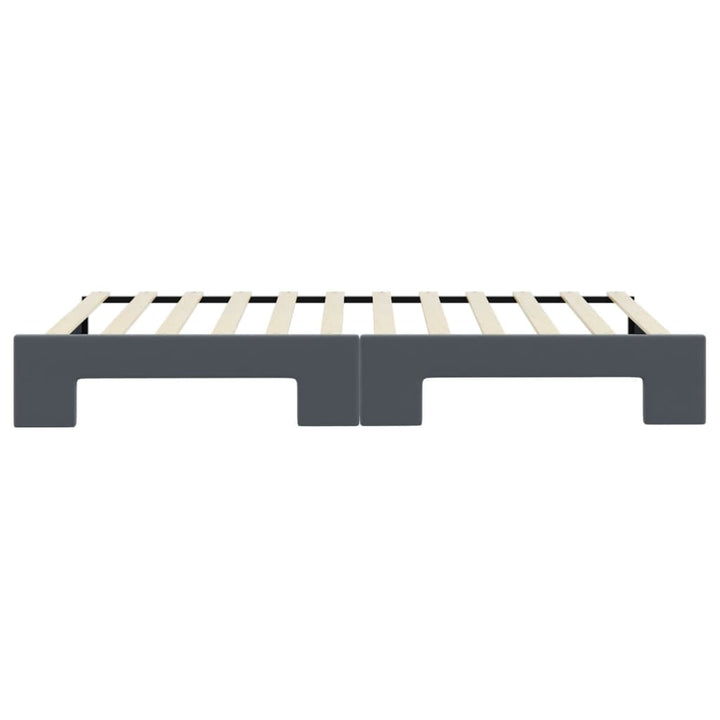 daybed med udtræk 100x200 cm velour mørkegrå