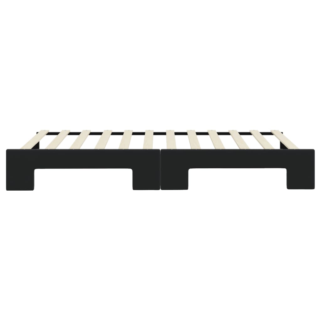 daybed med udtræk 100x200 cm velour sort