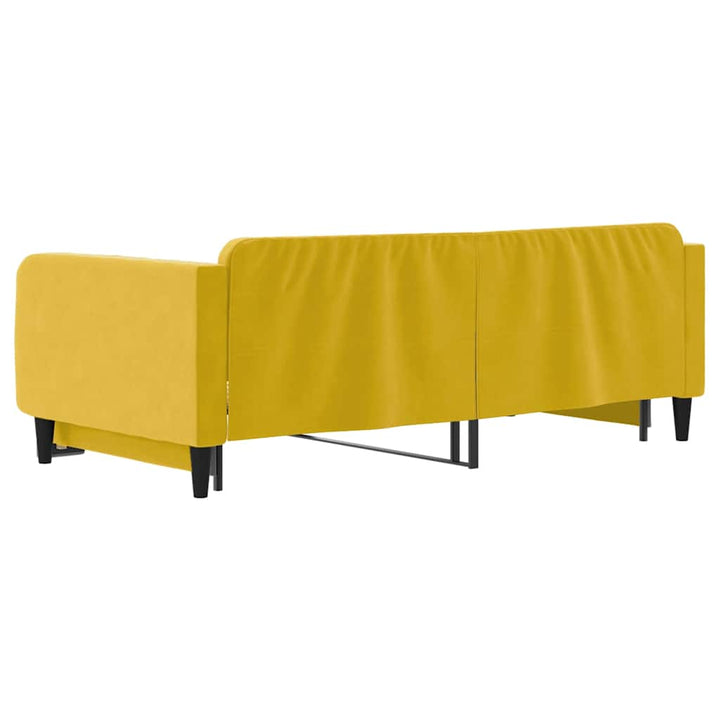 daybed med udtræk 100x200 cm velour gul