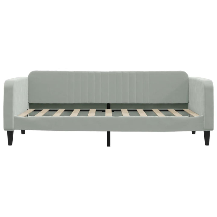 daybed med udtræk 90x190 cm velour lysegrå