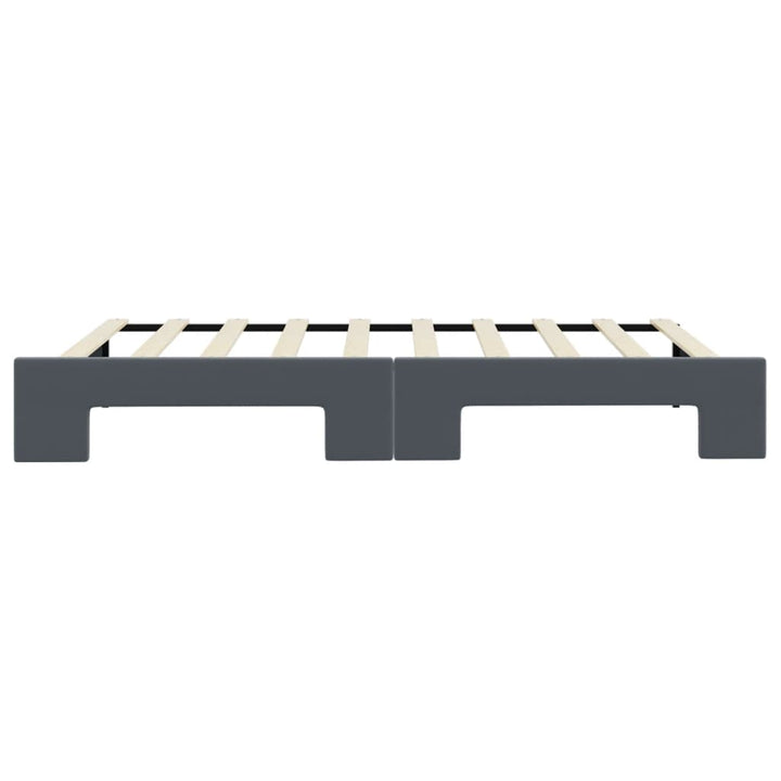 daybed med udtræk 90x190 cm velour mørkegrå