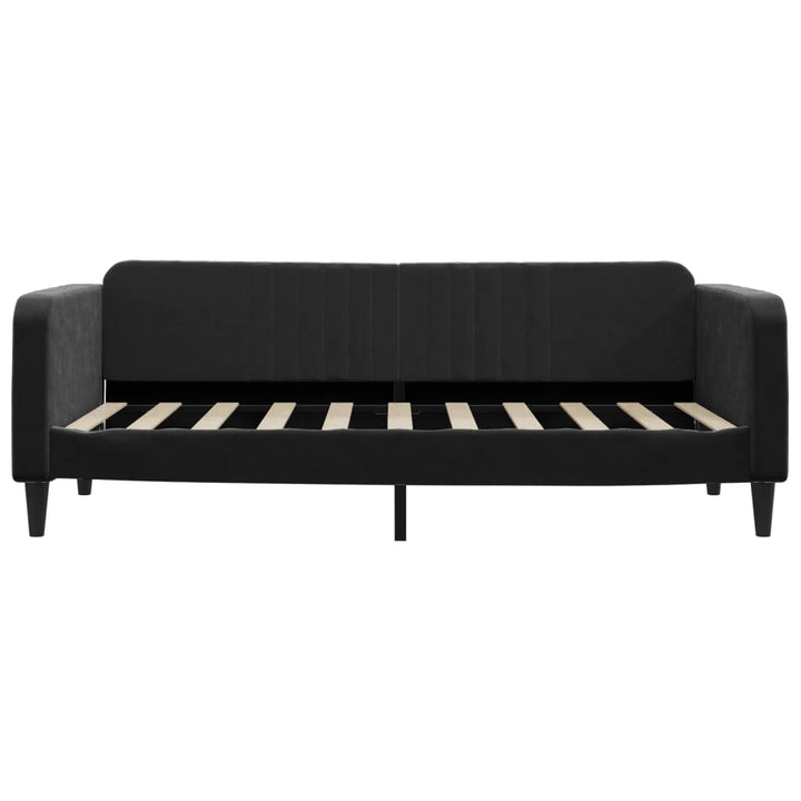 daybed med udtræk 90x190 cm velour sort