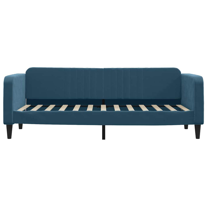 daybed med udtræk og skuffer 80x200 cm stof blå