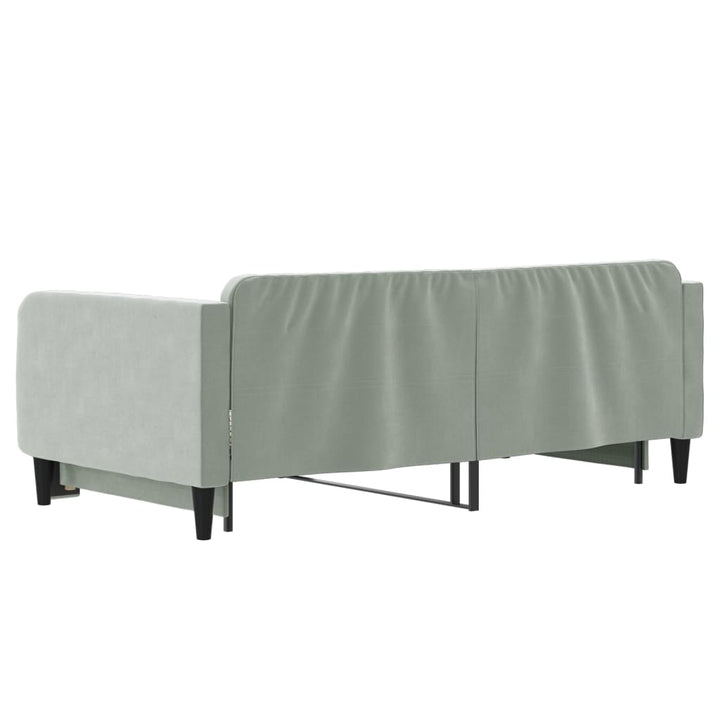 daybed med udtræk 100x190 cm velour lysegrå