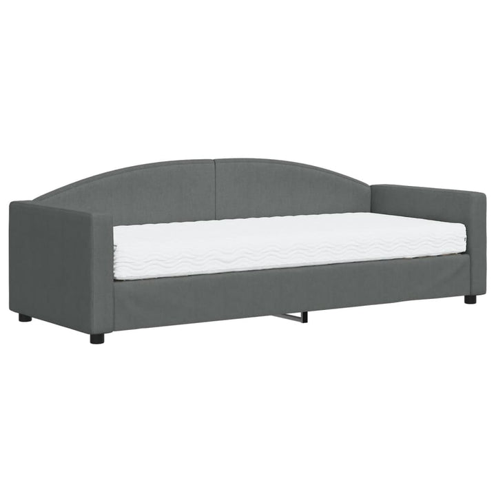 daybed med madras 80x200 cm stof mørkegrå