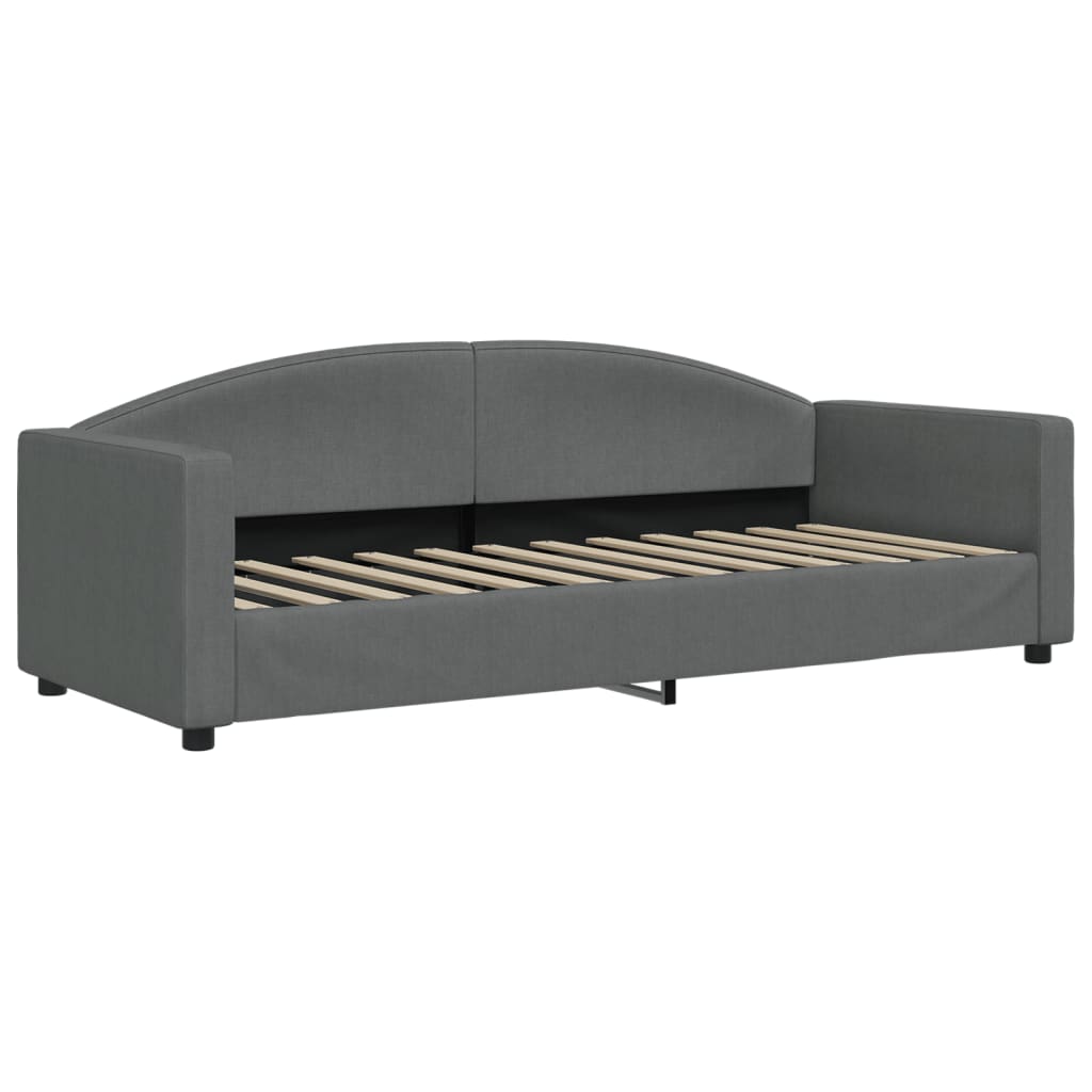daybed med madras 80x200 cm stof mørkegrå