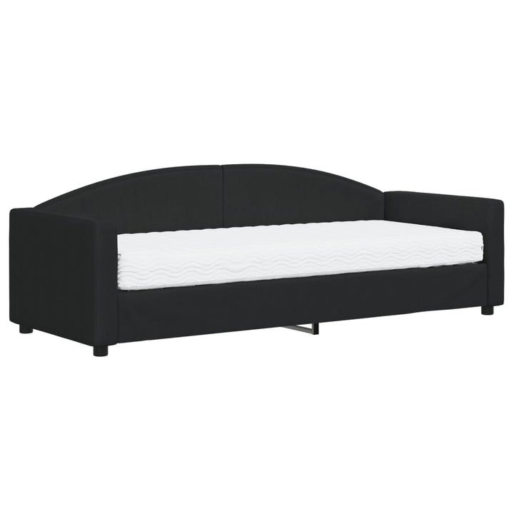 daybed med madras 80x200 cm stof sort