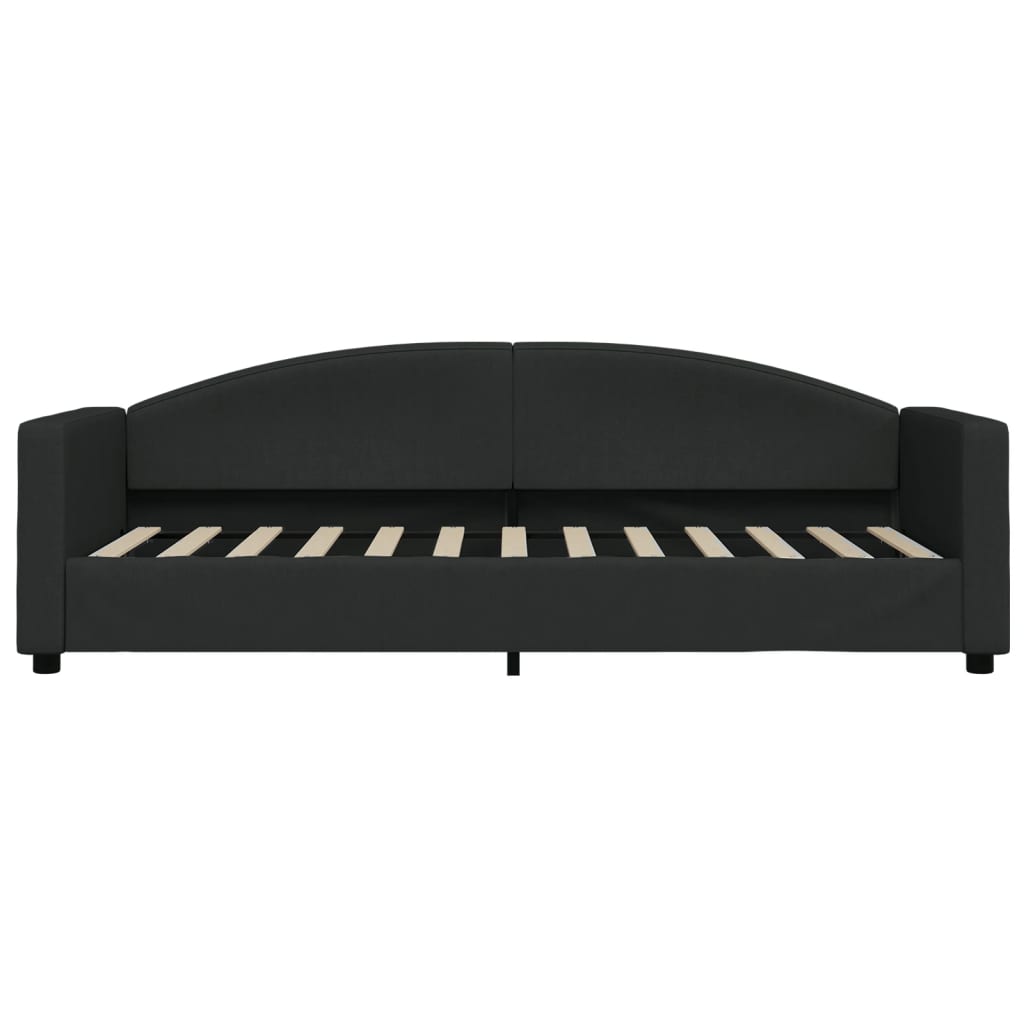 daybed med madras 80x200 cm stof sort