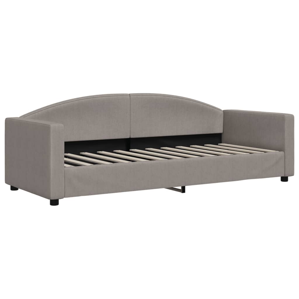 daybed med madras 80x200 cm stof gråbrun