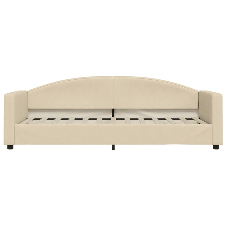 daybed med madras 80x200 cm stof cremefarvet