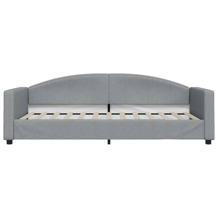 daybed med madras 90x200 cm stof lysegrå