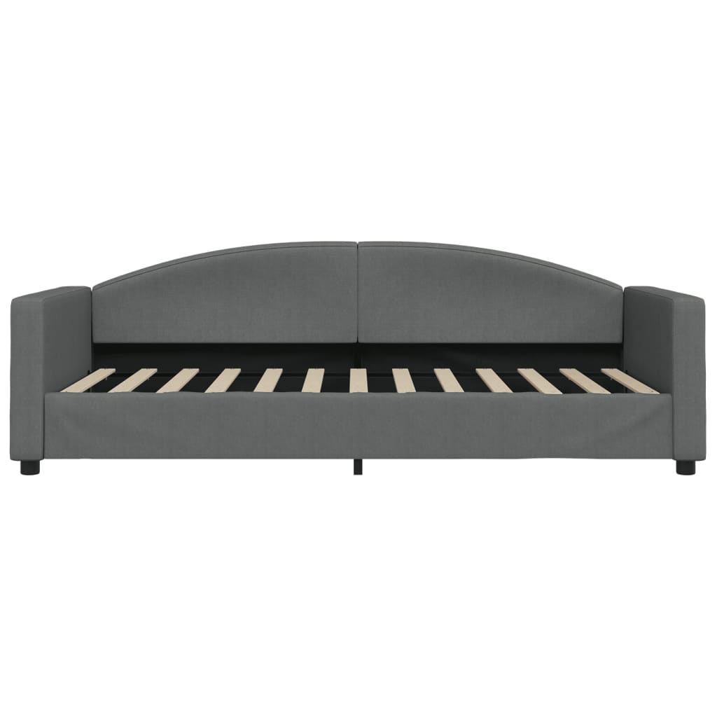 daybed med madras 90x200 cm stof mørkegrå