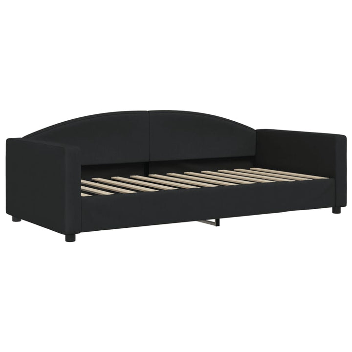 daybed med madras 90x200 cm stof sort