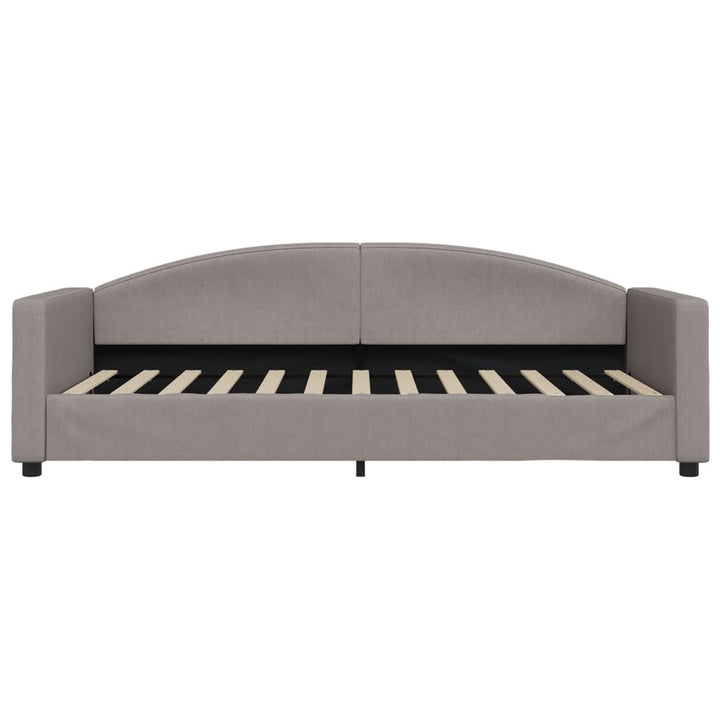 daybed med madras 90x200 cm stof gråbrun