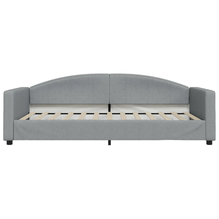daybed med madras 100x200 cm stof lysegrå