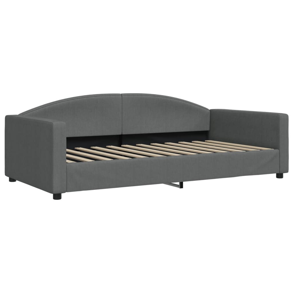 daybed med madras 100x200 cm stof mørkegrå