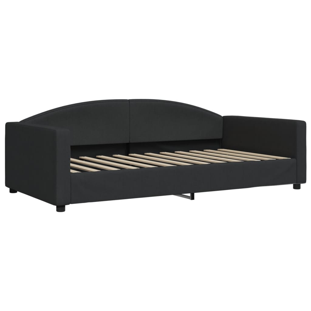 daybed med madras 100x200 cm stof sort