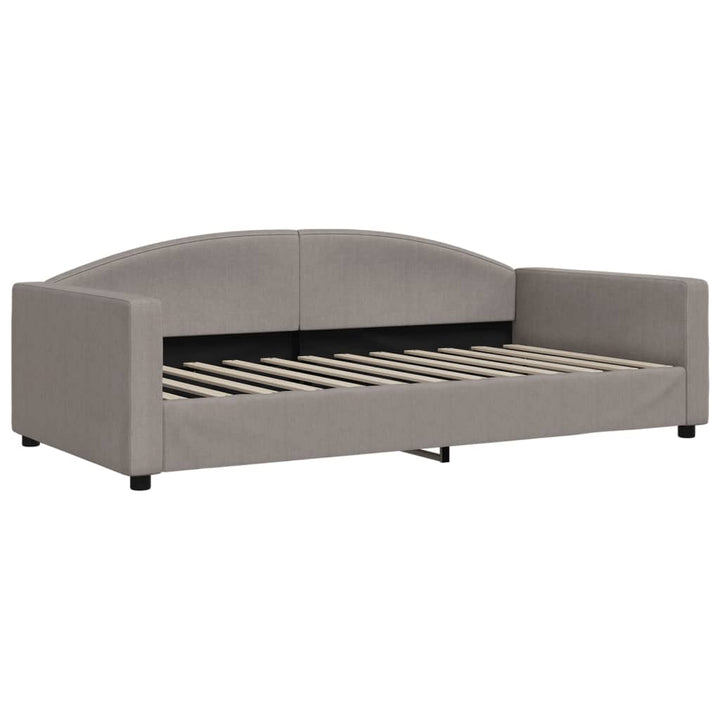 daybed med madras 100x200 cm stof gråbrun