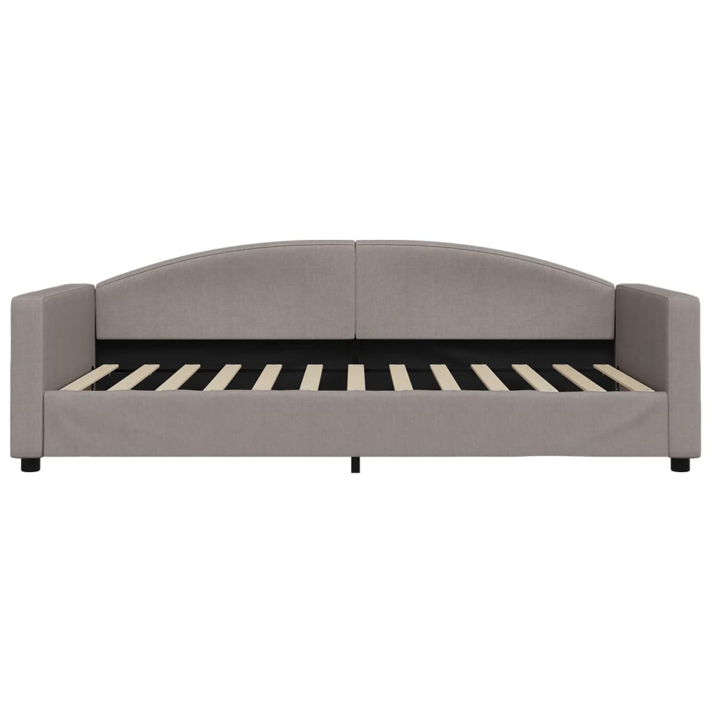 daybed med madras 100x200 cm stof gråbrun