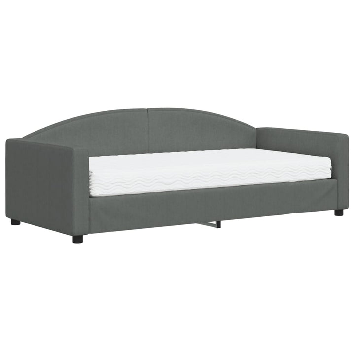 daybed med madras 90x190 cm stof mørkegrå