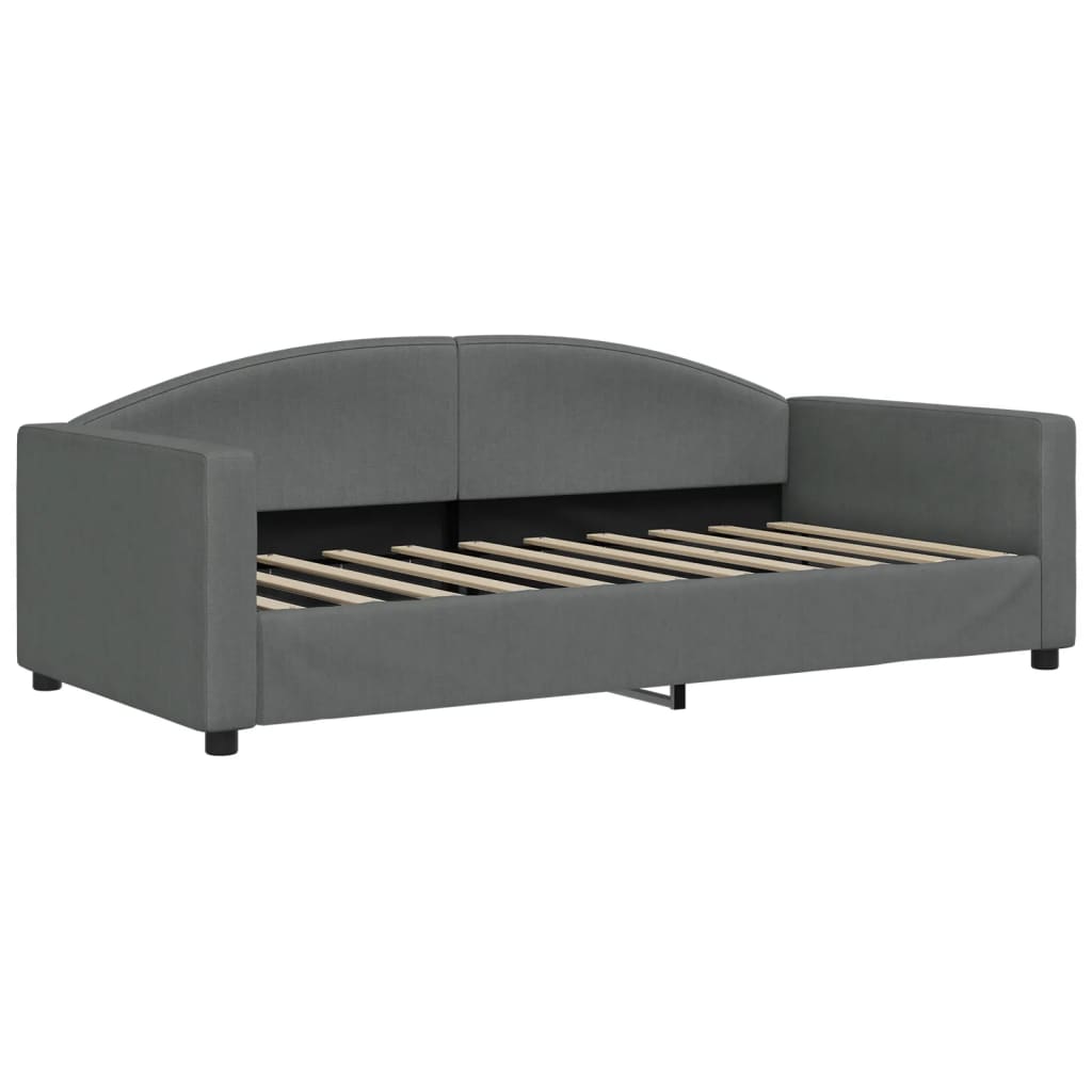 daybed med madras 90x190 cm stof mørkegrå
