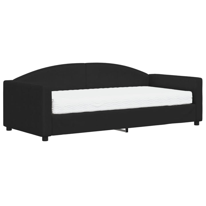 daybed med madras 90x190 cm stof sort