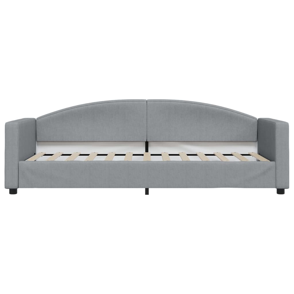daybed med udtræk 80x200 cm stof lysegrå
