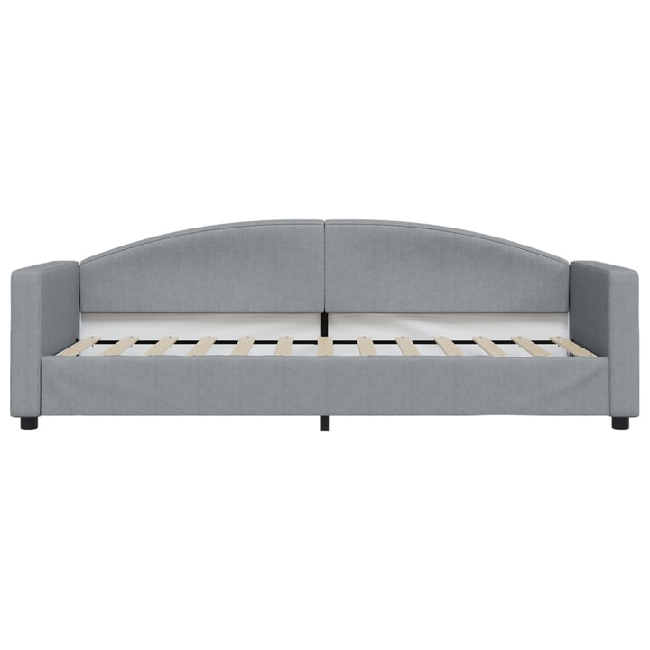 daybed med udtræk 80x200 cm stof lysegrå