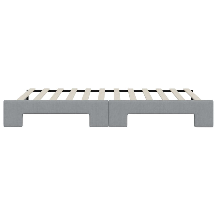 daybed med udtræk 80x200 cm stof lysegrå
