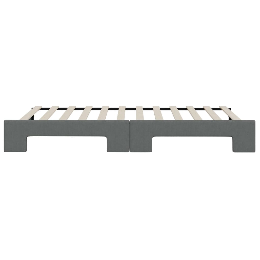 daybed med udtræk 80x200 cm stof mørkegrå