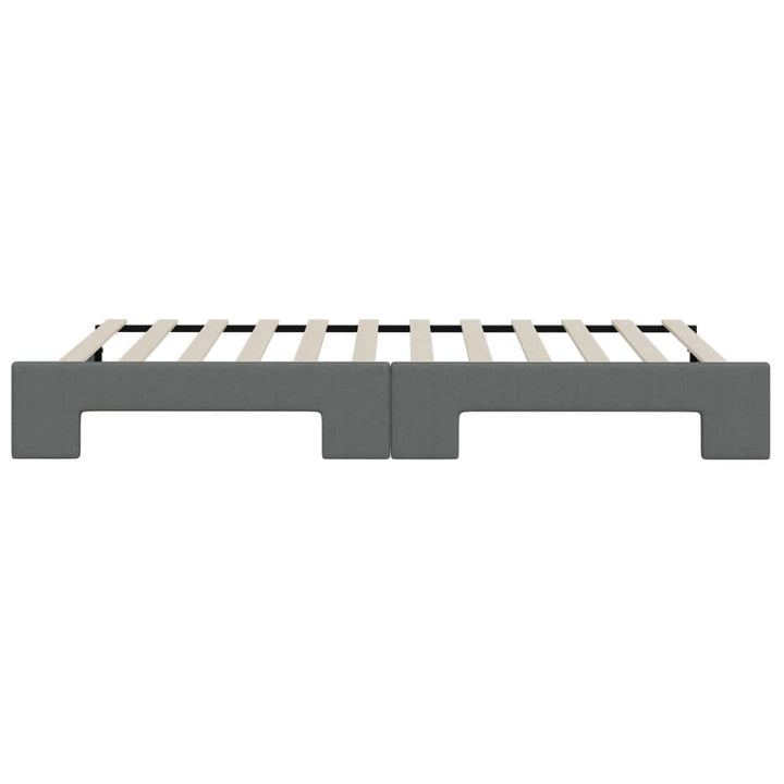 daybed med udtræk 80x200 cm stof mørkegrå
